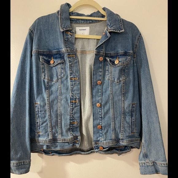Old Navy Blue Jean Jacket Size L - Picture 1 of 3